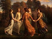 Louis Janmot Poem of the Soul Sunrays oil painting on canvas